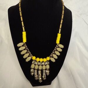 JCrew Yelloe and Grey Necklace